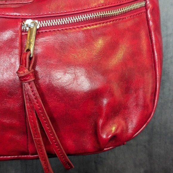 Red Nine West Faux Leather Generous Sized Hobo Bag - Picture 4 of 10